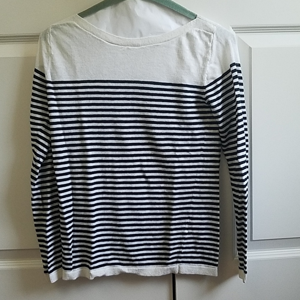 CLUB MONACO black and white long sleeved shirt